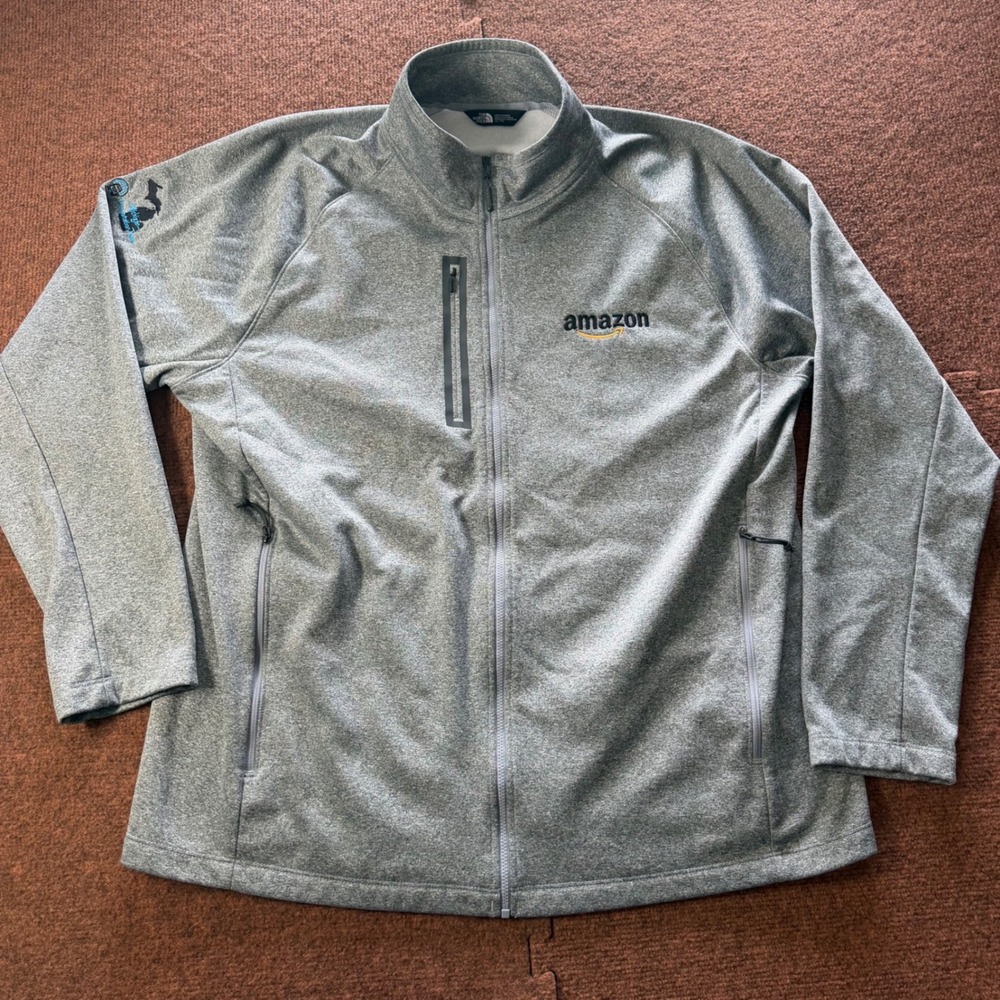 The North Face Mens XXL Skyline Full Zip Fleece Jacket Grey Amazon Michigan Team